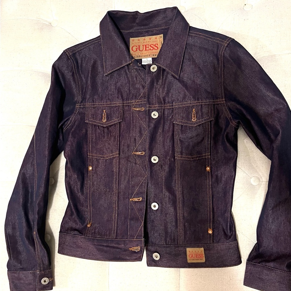 Guess Purple Denim Jean Jacket